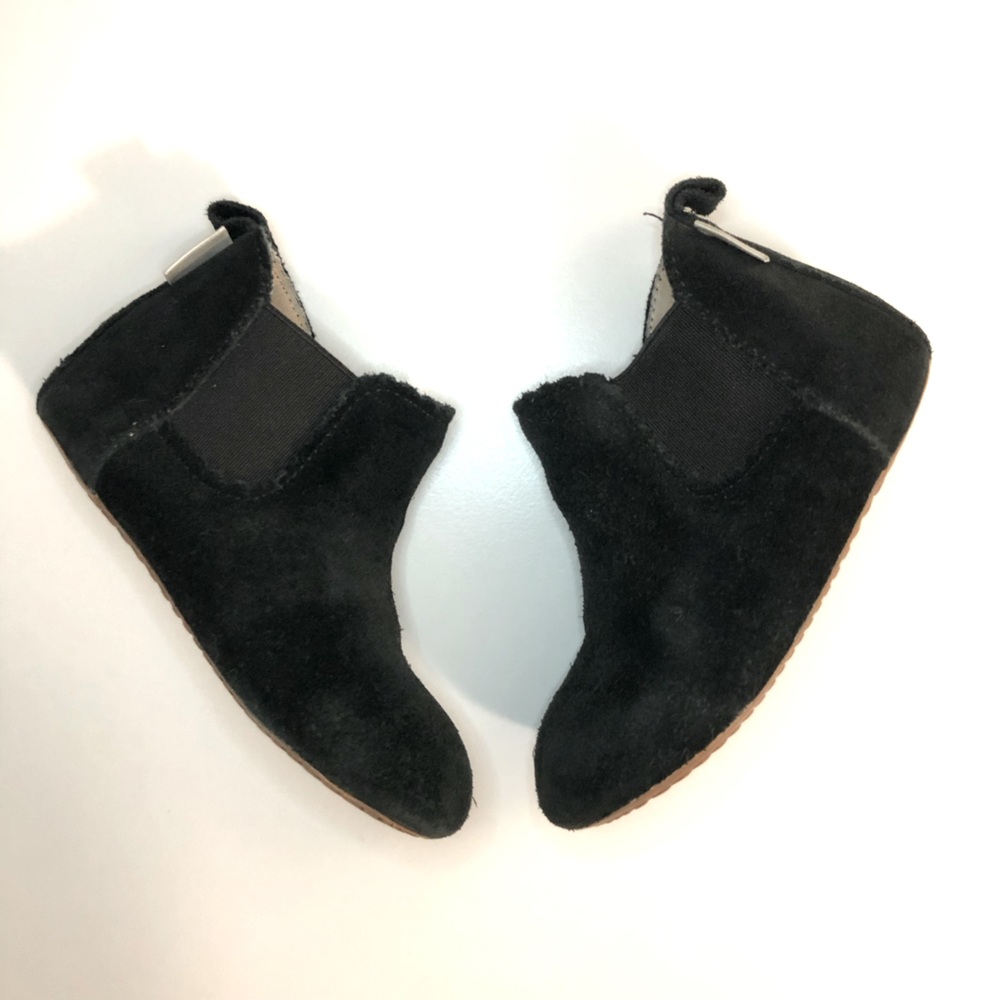 Little Love Bug Black Suede Reagan Chelsea Boots